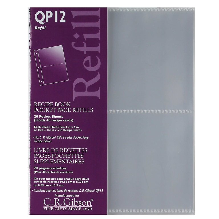 C.R. Gibson Refill/Pocket Page QP12 - 4X6 Divided