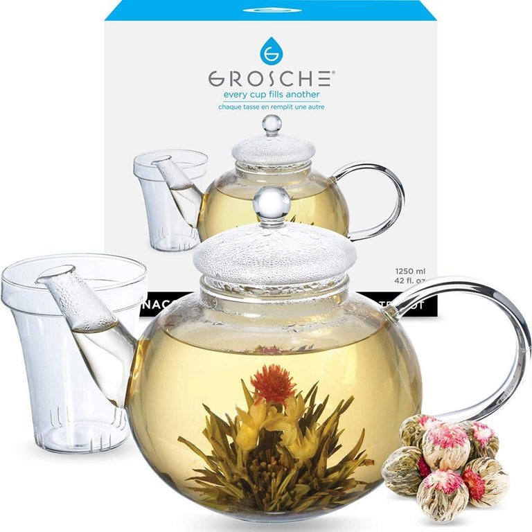 GROSCHE Infuser Teapot: Monaco 1.25 Liter