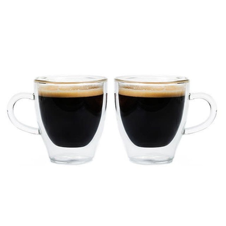 GROSCHE Turin Double Walled Espresso Glassware with Handle