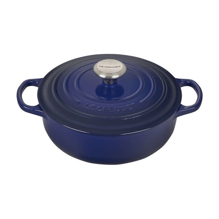 Le Creuset Signature Wide Oval 3.5-Qt. Caribbean Blue Enameled Cast Iron Dutch  Oven with Lid + Reviews