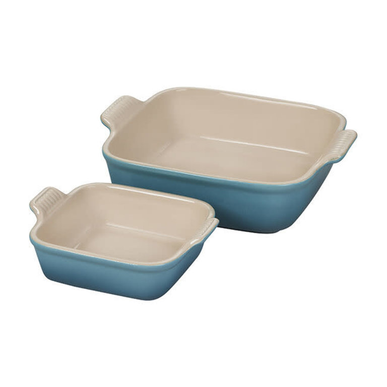 Le Creuset Heritage Set of 2 Square Dishes DC
