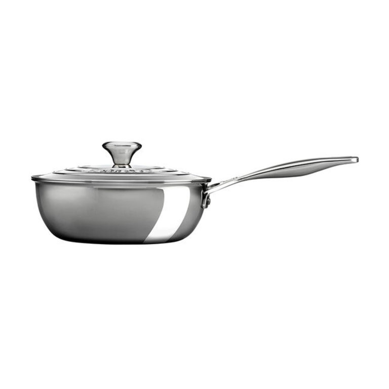 Le Creuset SS 2 qt Saucier Pan w/lid IA