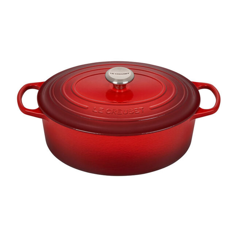 Le Creuset Signature Cast Iron 6.75 qt Oyster Oval Dutch Oven