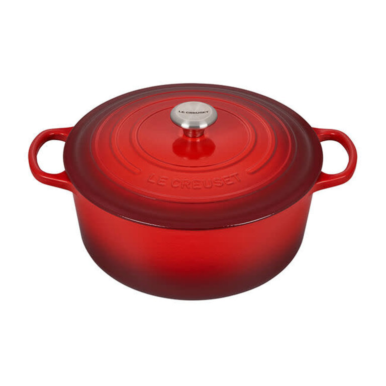 Le Creuset Signature Round 9-Qt. Round White Enameled Cast Iron Dutch Oven  with Lid + Reviews