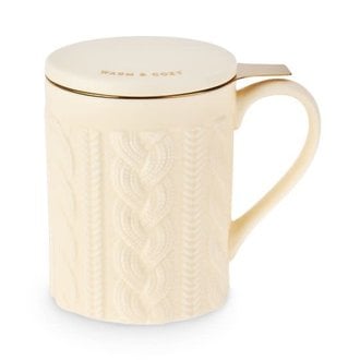Annette Knit Ceramic Tea Mug And Infuser Annette Knit Ceramic Tea Mug And Infuser