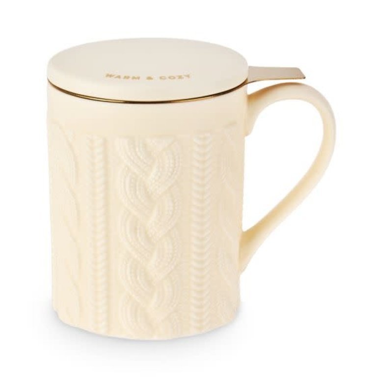 Annette Knit Ceramic Tea Mug And Infuser