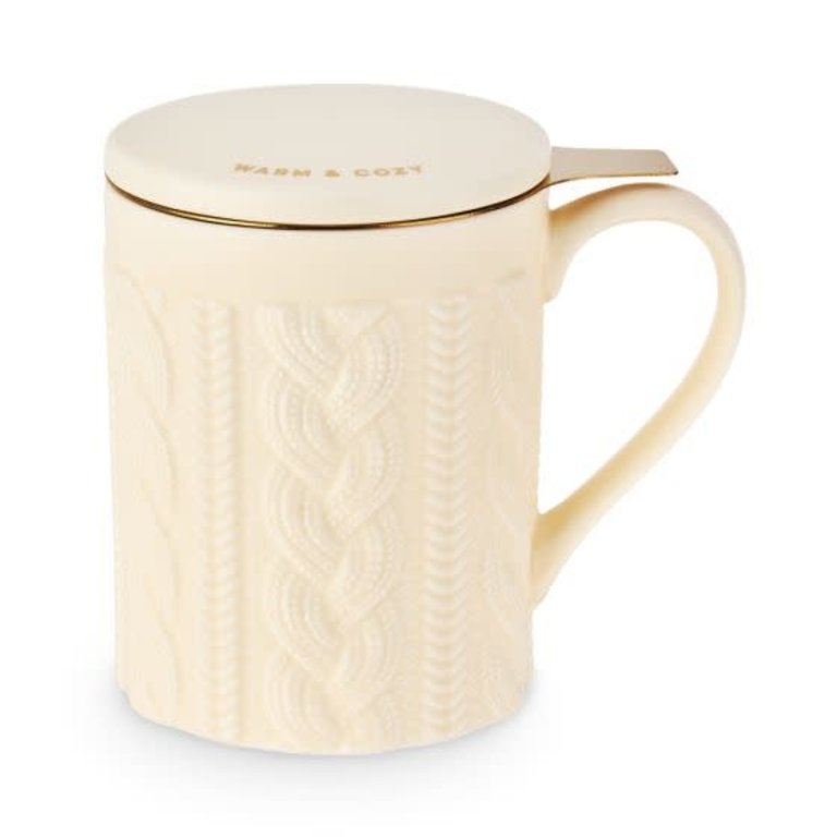 Annette Knit Ceramic Tea Mug & Infuser