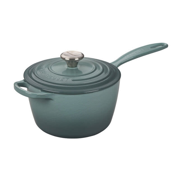 Le Creuset Signature 2.25-Qt. Cerise Red Enameled Cast Iron Saucepan with  Lid + Reviews