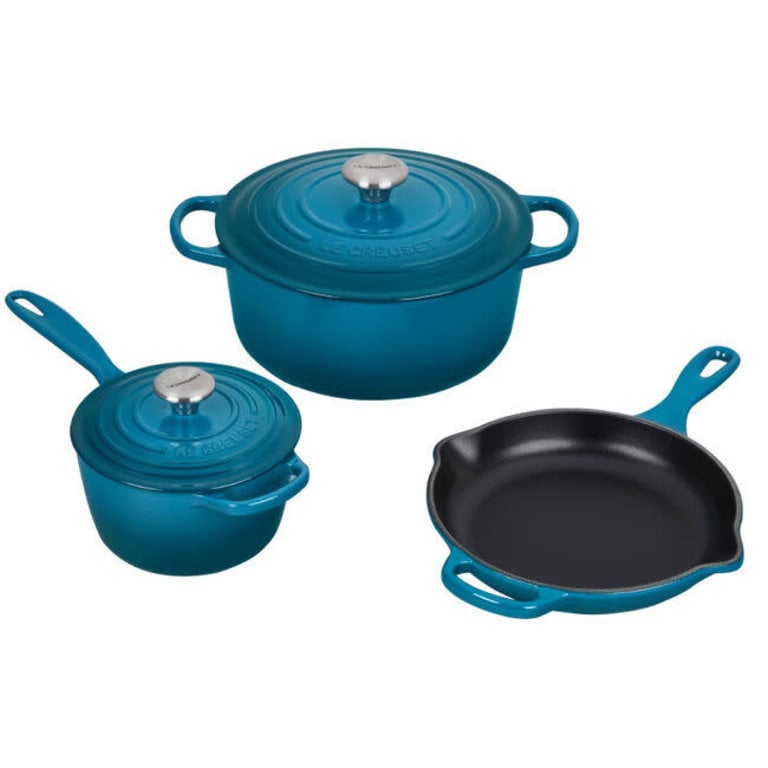 Signature Enameled Cast Iron 9-Piece Cookware Set