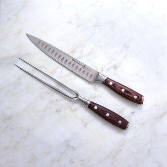 Messermeister Avanta Kullenschliff Carving Set/2 Pakkawood Messermeister Avanta Kullenschliff Carving Set/2 Pakkawood