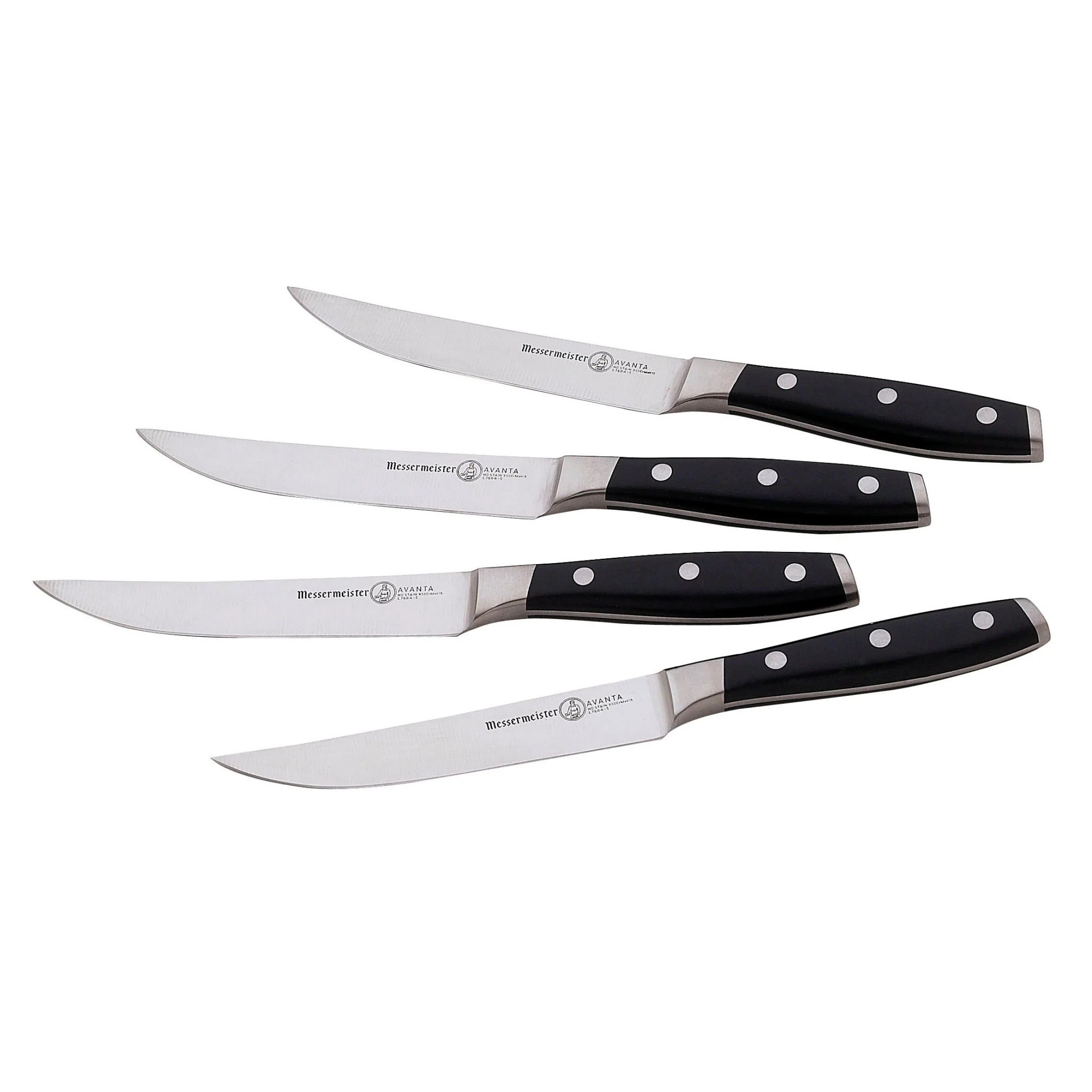 L1 Series 4-Piece Fine-Edge Steak Knife Set, White, Forged German