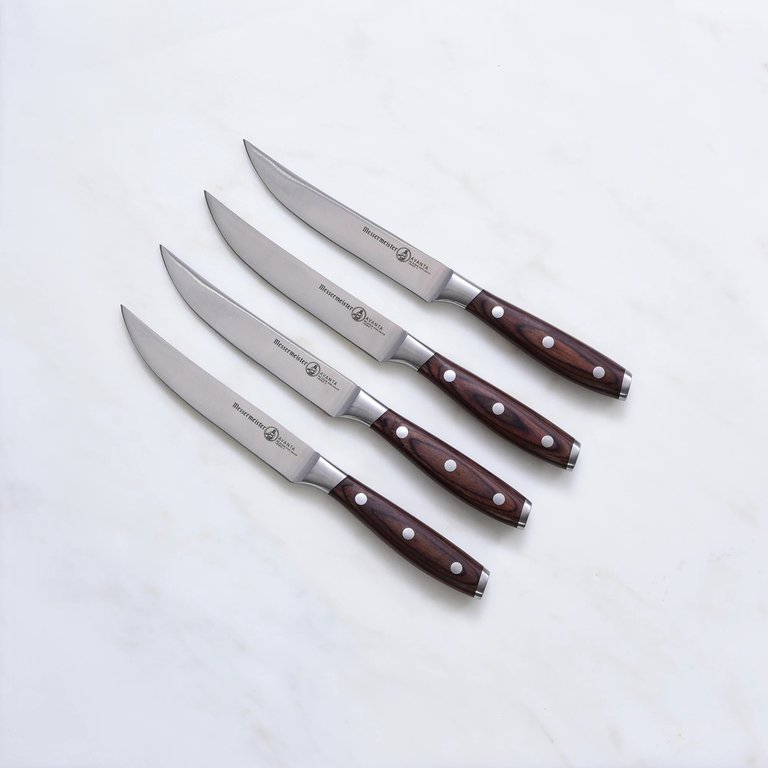 Messermeister Avanta Fine Edge Steak Knife Set/4 - Pakkawood