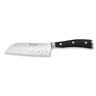 Wusthof Ikon Santoku Hollow Edge Knife 5 inch Wusthof Ikon Santoku Hollow Edge Knife 5 inch