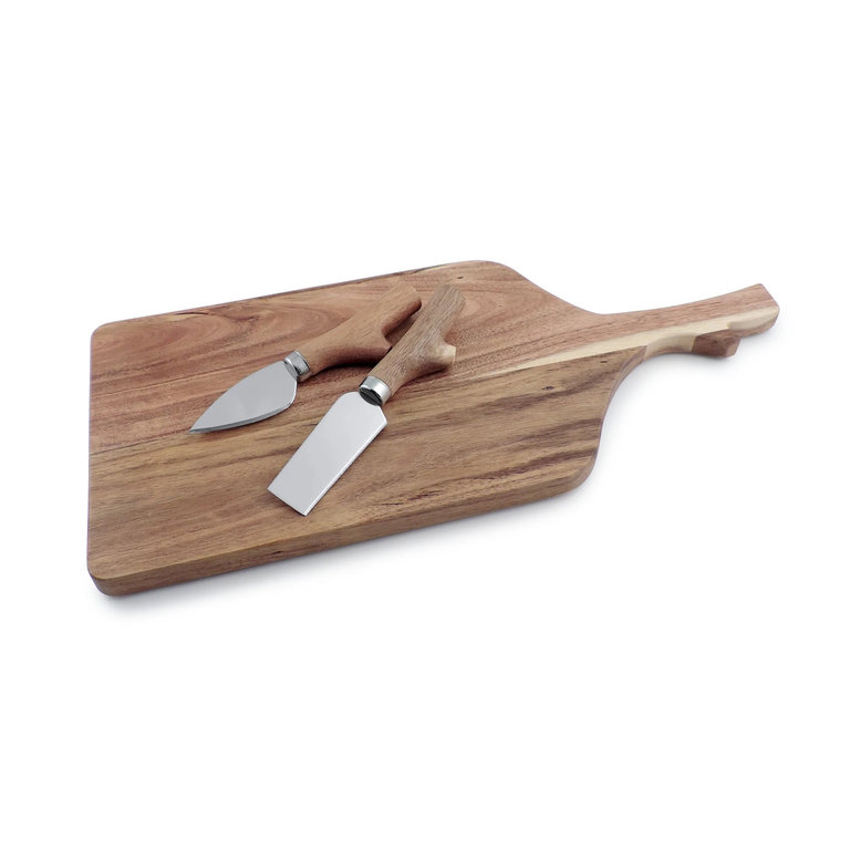 Acacia Paddle Board and Knife Set