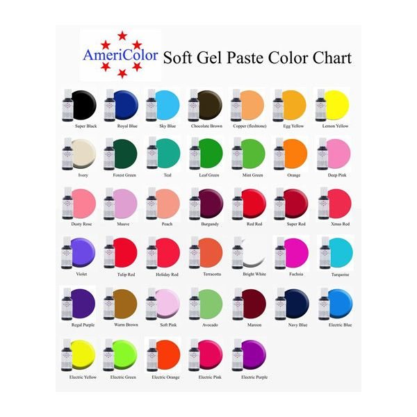 Gel Paste Food Coloring Americolor | The Brightest Colors ...