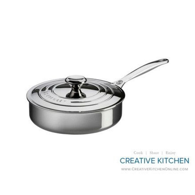 S/S 2 qt Saucier Pan w/lid - Creative Kitchen Fargo