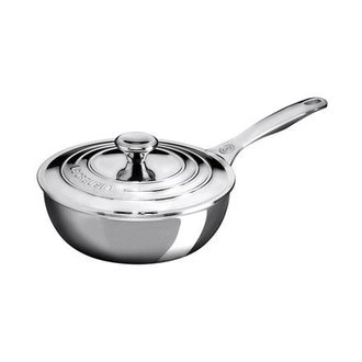 Le Creuset SS 2 qt Saucier Pan w/lid IA Le Creuset SS 2 qt Saucier Pan w/lid IA