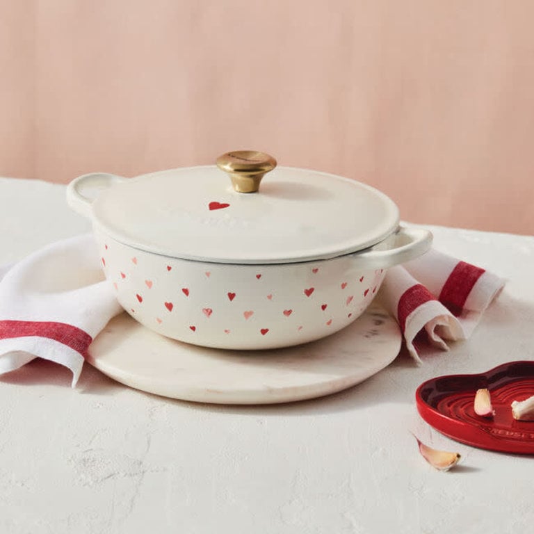 Le Creuset L'Amour White with Hearts 2.75 Qt Soup Pot IA