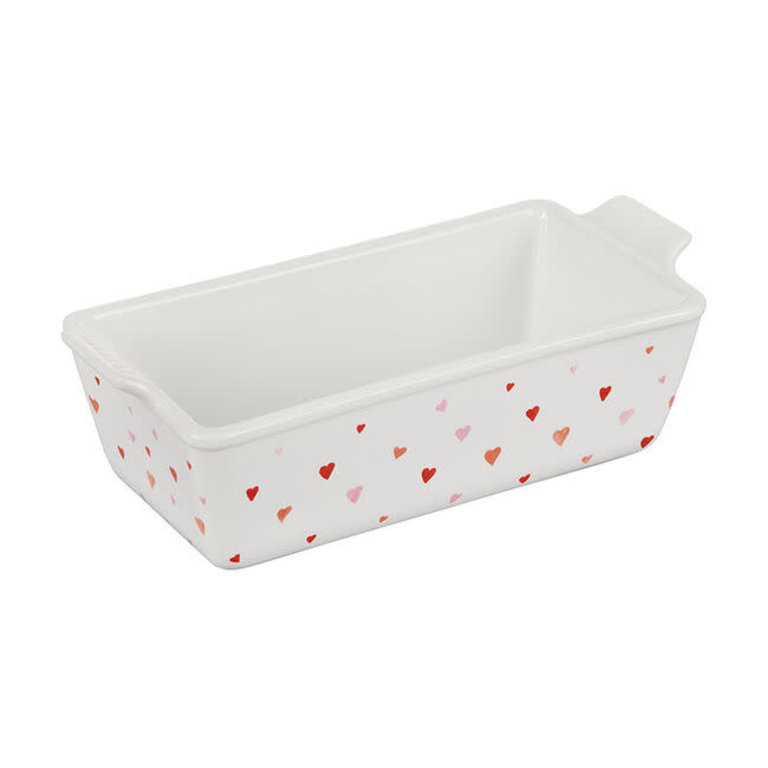 Le Creuset Loaf Pan L'Amour White with Hearts