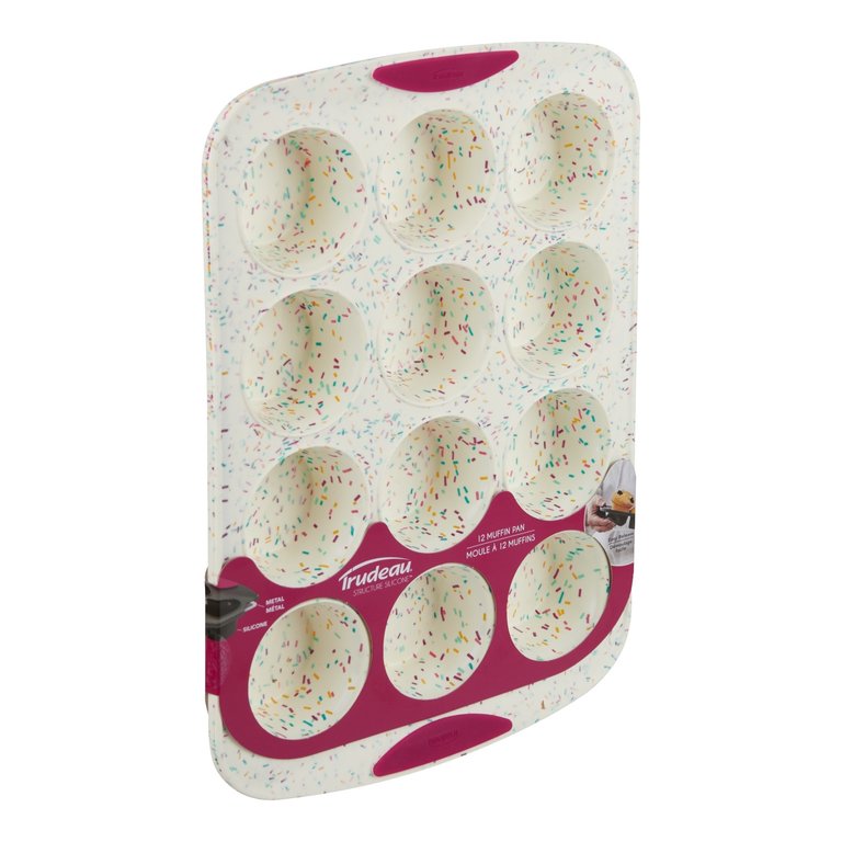 White Confetti 12 Count Muffin Pan