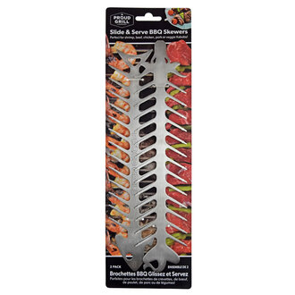 Proud Grill Slide And Serve Bbq Skewers Set/2 IA-OLO