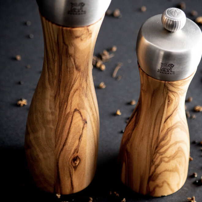 Peugeot Fidji Olivewood Salt & Pepper Mills, 6