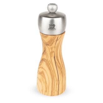 Peugeot Fidji Salt Mill Olive Wood 6 in IA Peugeot Fidji Salt Mill Olive Wood 6 in IA