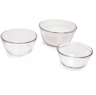 Glass Mixing Bowl Set 3 Pc Glass Mixing Bowl Set 3 Pc
