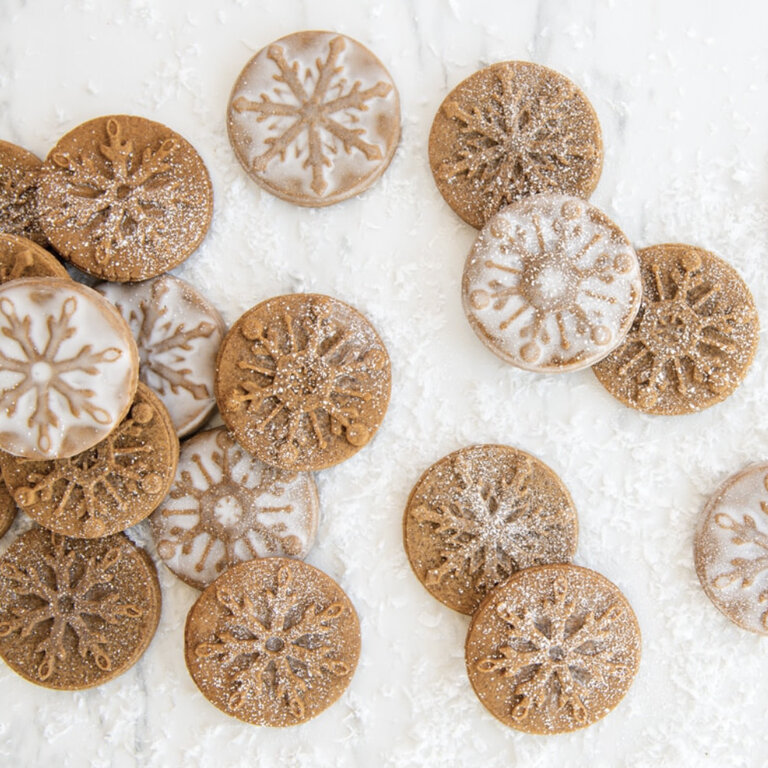Nordic Ware Cast Cookie Stamp Snowflake - Set of 3