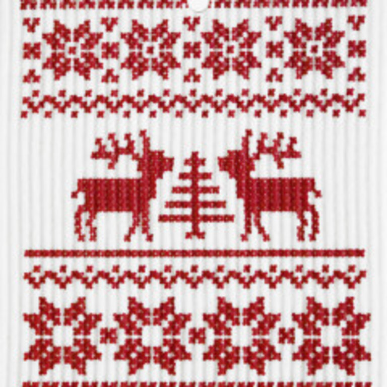 Winter Reindeer Green Organic Cotton Dish Towels, Set of 2 +