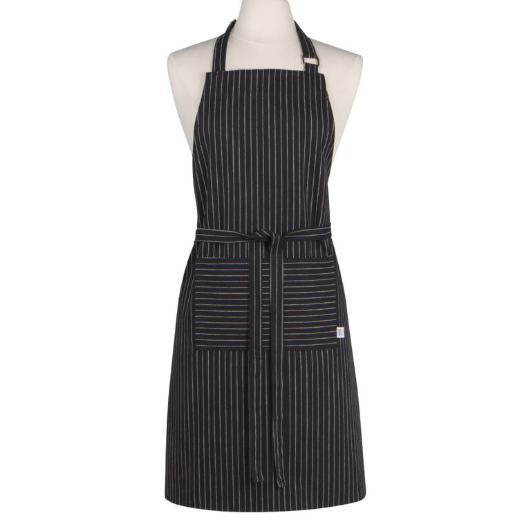 Black Pinstripe Apron