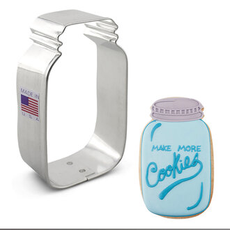 Carded Novelty Shape Cookie Cutter Mason Jar IA Carded Novelty Shape Cookie Cutter Mason Jar IA
