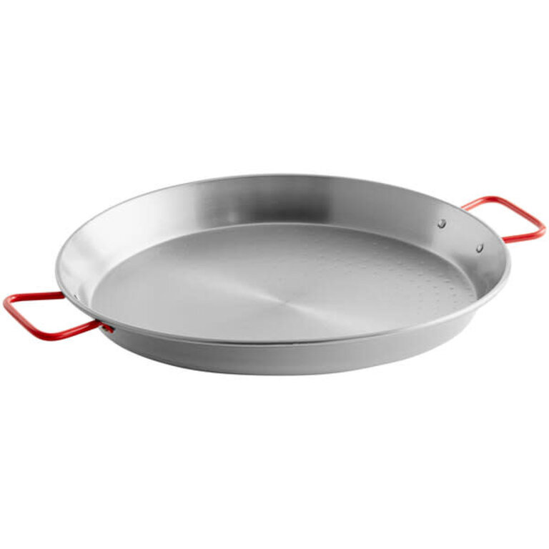 15 3/4 Inch Polished Carbon Steel Paella Pan