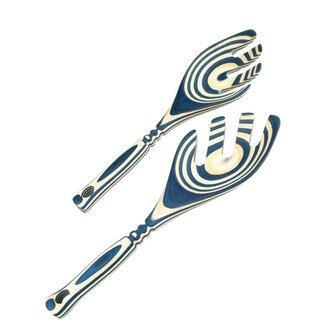 Island Bamboo Pakka Wood Pakka Wood Salad Leaf Servers 9" - Island Bamboo Pakka Wood Pakka Wood Salad Leaf Servers 9" -