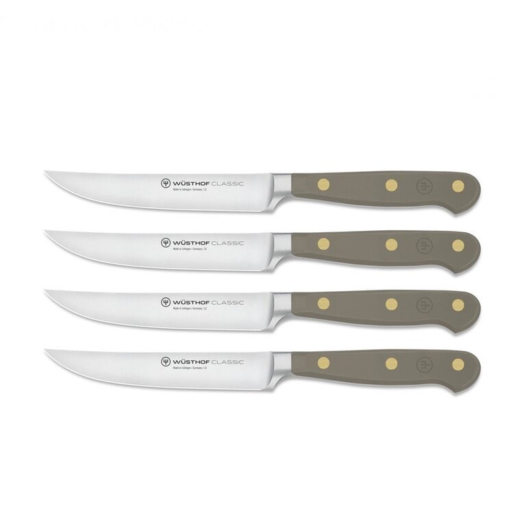 Wusthof Classic Color 4 Piece Steak Set - Gray Oyster