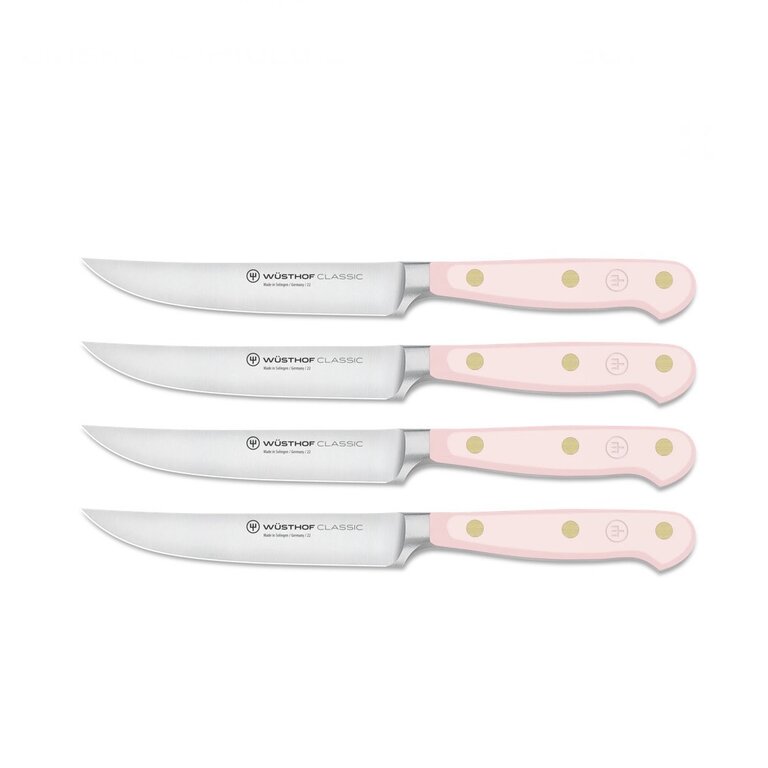 Wusthof Classic Color 4 Pc Steak Set Pink Sea Salt IA