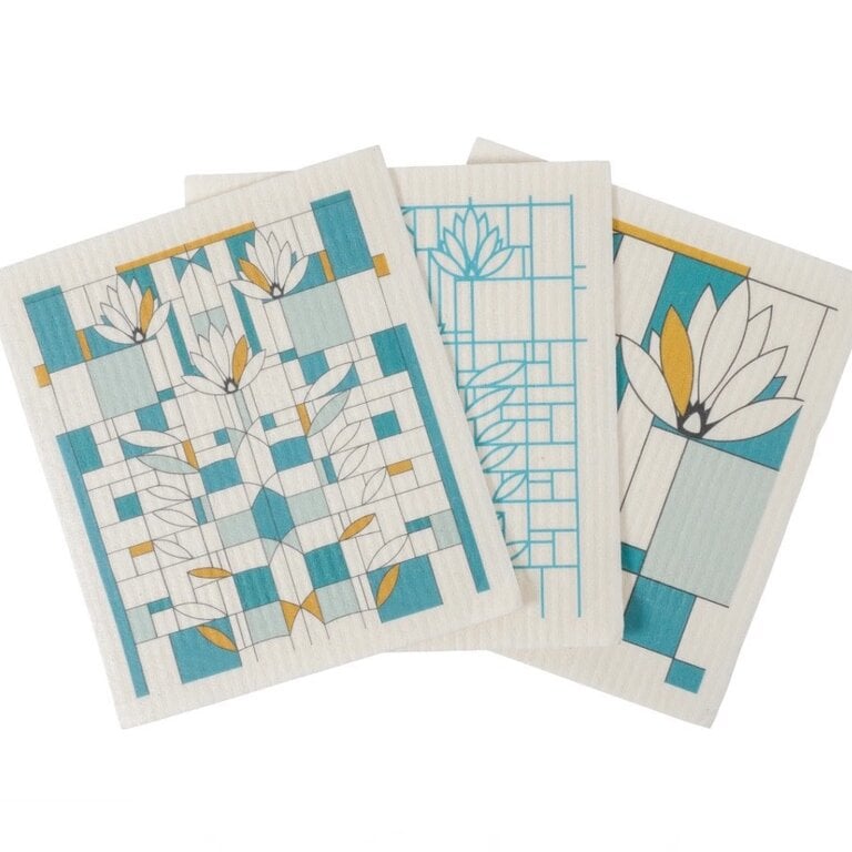 Frank Lloyd Wright Swedish Dishcloth Set/3