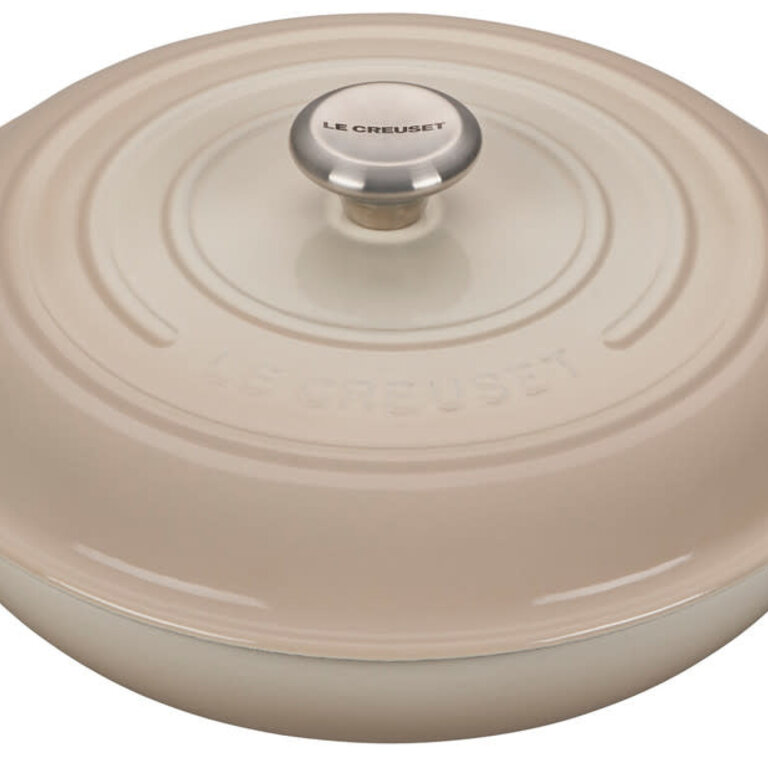 Le Creuset Signature Braiser w Lid 3.5 qt Meringue DC