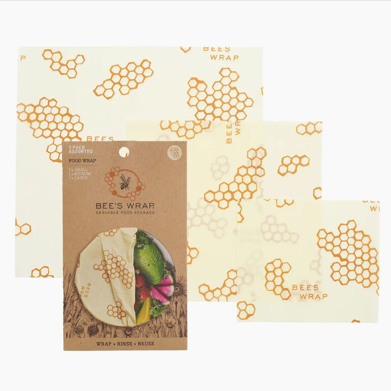 Bee's Wrap Bee's Wrap - Assorted 3 Pack - Honeycomb