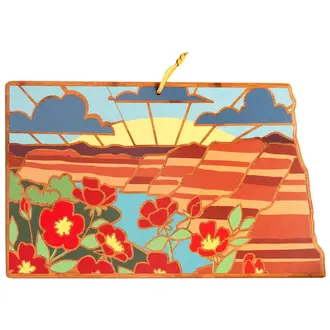 Summer Stokes North Dakota Artwork Cutting Board Summer Stokes North Dakota Artwork Cutting Board