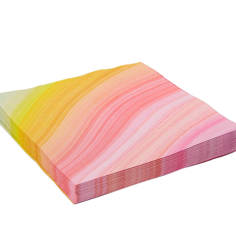 C.R. Gibson Beverage Napkin Rainbow Swirl