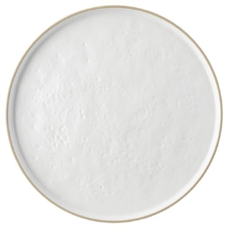 White Europa Melamine Round Platter 14 in