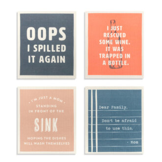 Demdaco Swedish Dish Cloth Family Quotes Single