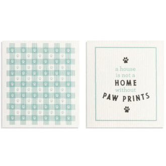 Demdaco Swedish Dish Cloth Home Paw Prints Single