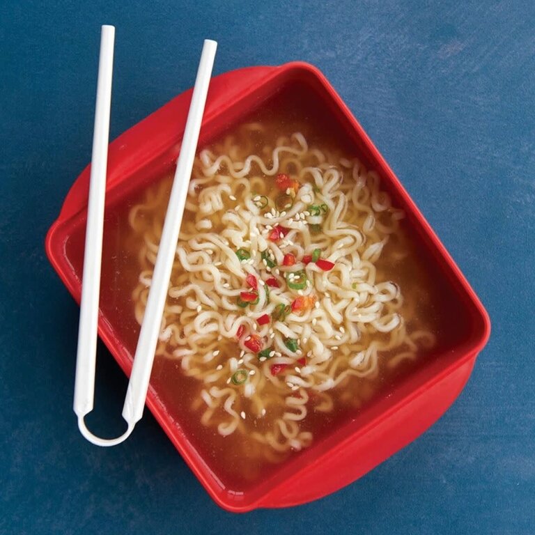 Nordic Ware Microwave Ramen Rush Cooker with Chopsticks
