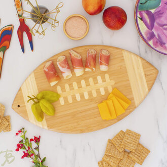 Football Shaped Bamboo Charcuterie Board U/a Football Shaped Bamboo Charcuterie Board U/a