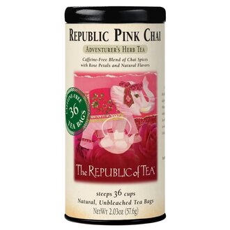 Republic of Tea Classic Herbal Tea Republic Pink Chai Republic of Tea Classic Herbal Tea Republic Pink Chai