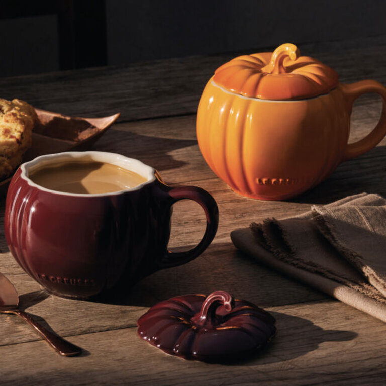 Le Creuset Pumpkin Mug with Lid