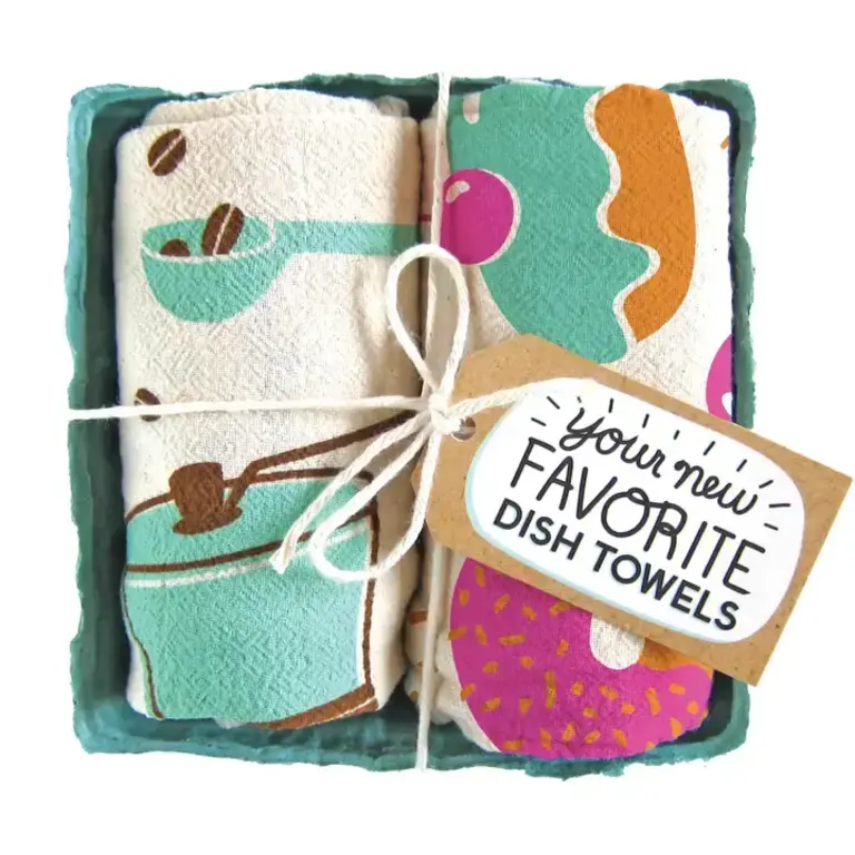 Dish Towel Set of 2 Coffee and Donuts