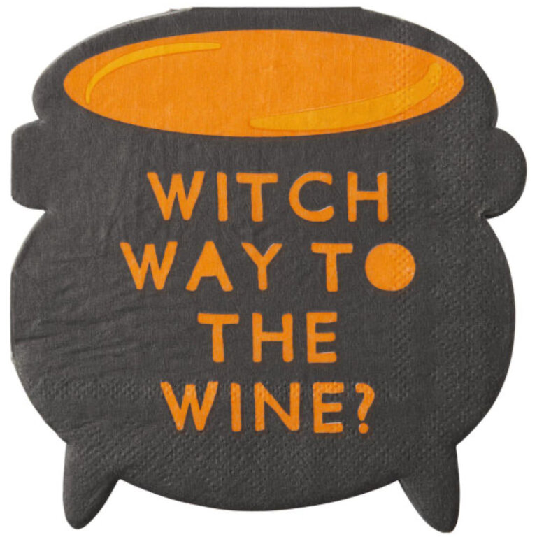C.R. Gibson Seasonal Bev Napkin Witch Way to the Wine*